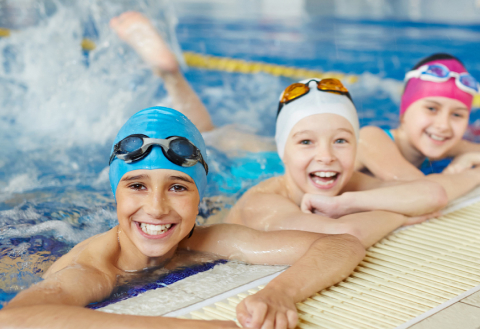 Children swimming